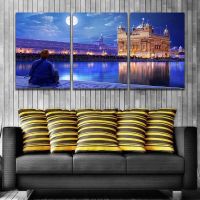 Large Canvas Painting Golden Temple Sikh Guru Wall Pictures for Living Room Famous Art Print Posters No Frame