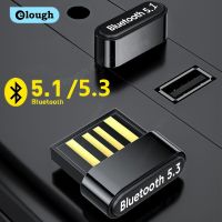 Elough 5.1/5.3ตัวแปลงบลูทูธดองเกิล BT5.0ตัวรับสัญญาณบลูทูธ USB สำหรับพีซีเมาส์ไร้สายลำโพงหูฟังบลูทูธ