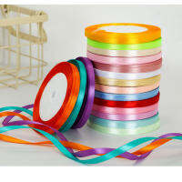 22MetersRoll 6mm Satin Ribbons for Wedding Birthday Party Gift Wrapping Christmas Halloween Festival Supplies DIY Crafts Ribbon