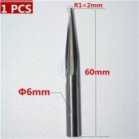 6มม. * R1.0 * 60l Cnc ปลายไม้คาร์ไบด์งานไม้เราเตอร์บิตดอกสว่านเรียวที่ตัดปลายหมุนลึก Relief พีวีซี