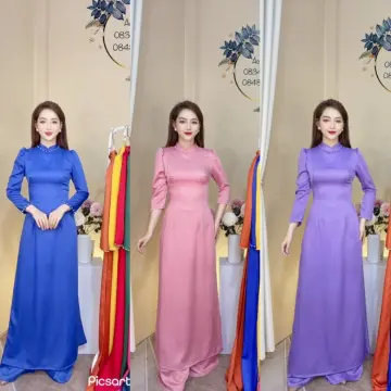 Áo Dài Màu Hồng Tím Giá Tốt T08/2023 | Mua Tại Lazada.Vn
