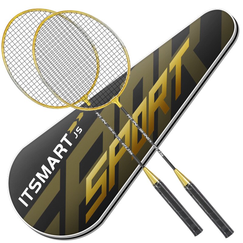Badminton Rackets Set Double Badminton Racquet Titanium Alloy Lightest 