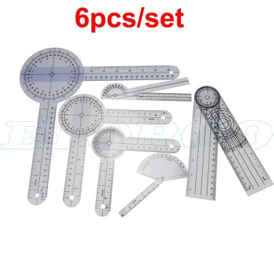 1 Set 6pcs 5pcs Spinal Finger Goniometer Protractors Useful Multi-Ruler Angle Medical Spinal Ruler 180/360 Degree Measuring Tool