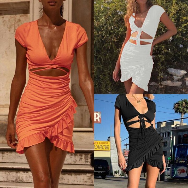 new-fashion-summer-womens-v-neck-wrap-bodycon-short-dress-bandage-clubwear-party-cocktail-dress