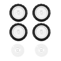 4Pcs Rubber Tire Wheel Tyre for Tamiya XV01 TA06 TT01 TT01E TT02 TT02B PTG-2 1/10 RC Car Upgrades Parts Accessories