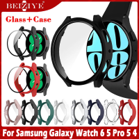 ตัวเรือน + กระจก เคส for Samsung Galaxy Watch 6 5 4 40mm 44mm เคส ฝาครอบกระจกเทมเปอร์จอฟิล์มProtectorกรอบกันชนสำหรับ Samsung Galaxy Watch6 นาฬิกาอัฉริยะ