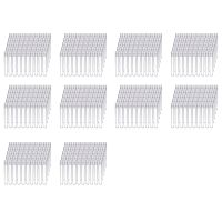 1000Pcs Clear Plastic Test Tubes with White Screw Caps Sample Containers Bottles Push Caps 12X75mm