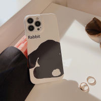 Apple iPhone 14/13/12/11/X/x/xr แบบหลังกระต่ายเคสโทรศัพท์มือถือ Iphone 14 Plus เคสป้องกันโทรศัพท์มือถือฟิล์ม13 Pro Max เคสโทรศัพท์มือถือฟิล์มล้อมรอบด้วยเต็มเปลือกแข็งที่เรียบง่าย