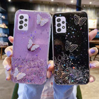 เคสโทรศัพท์ Samsung A04S A04 A13 A23 A73 A33 A53 5G ผีเสื้อโปร่งใส Bling Glitter Galaxy A53 A73 A33 5G 2022