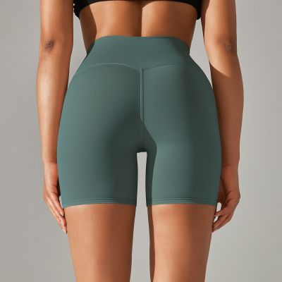 Women Sports Short Squat High-waisted Yoga Pants Womens Peach Hip Tight Sports Three-point Pants Running Cycling Shorts