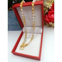 jewery33 k304 สร้อยคอสองกษัตริย์ลายทาโร่ **ยาว 20 นิ้ว** งานไมคอน ไม่ลอก ไม่ดำ