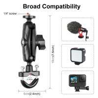 PULUZ Motorcycle Handlebar Fixed Mount U-Bolt Base Holder for GoPro and Other Action Cameras(Black)