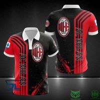 2023 New Lega Serie A AC Milan Logo 3D Polo Tshirt Hoodie jersey Size：s-6xl Summer Popular