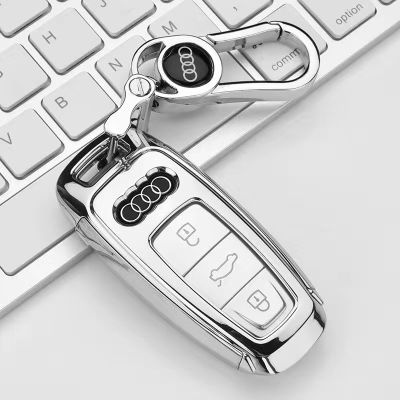 YCHIC TPU + PC ที่ครอบกุญแจ AUDI,จี้พวงกุญแจโลหะอัลลอย AUDI,ที่ใส่กุญแจ,พวงกุญแจ,Keyfob เคสสำหรับ AUDI A6L 2019ปี/A7/A8L