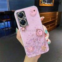 เคสโทรศัพท์ใหม่สำหรับฝาครอบ VIVO Y27ซิลิโคนนิ่มโปร่งใสประกายดาวดวงดาวอวกาศดวงจันทร์สาวต่อต้านการตกสำหรับเคส VIVO Y27