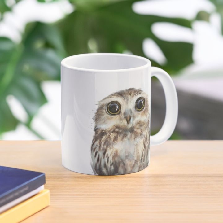 little-owl-classic-mug-coffee-gifts-image-photo-drinkware-design-simple-handle-round-picture-printed-cup-tea