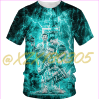 （xzx  31th）  (all in stock xzx180305)Summer New Lionel Messi 3D Printing T-shirt Mens and Womens Sports and Leisure Fashion Cool Round Neck Short-sleeved Shirt 17