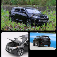 1:32 Toyota Highlander Alloy Car Model Diecast &amp; Toy Vehicle Metal Car Model Simulation Sound and Light Collection Kids Toy Gift