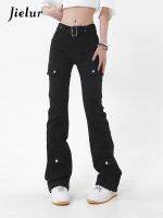 【YD】 Jielur Fashion Jeans Ins Color Buttons Female Pants Length Womens