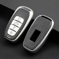 yonggax Leather TPU Car Remote Key Fob Cover Case Holder Shell Protector for FAW Hongqi H5 E-HS9 H9 2020 2021 Keychain Accessories