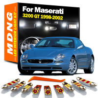 MDNG 9Pcs Canbus โคมไฟในร่มสำหรับ Maserati 3200 GT 1998 1999 2000 2001 2002หลอดไฟ LED ภายในแผนที่โดมชุดไม่มีข้อผิดพลาด