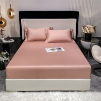 Egyptian Cotton Fitted Sheet Hotel Quality Solid Color Mattress Cover with Elastic Band 1000TC Ultra Soft Wrinkle Free Bedsheet