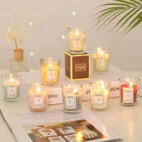 Set of 4-piece scented candles in kraft carton น้ำมันหอมระเหย ชุด4ชิ้น หอม ใช้ดี โรแมนติก