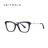 VEITHDIA โลหะกรอบแว่นตาสี่เหลี่ยมแฟชันใหม่ + จานใหม่สำหรับทุกเพศ BJ9217กรอบแว่นตาป้องกันแสงสีฟ้า