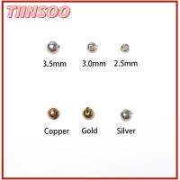 TIINSOO 25Pcs/lot ร้อน 2.5 มม./3.0 มม./3.5 มม. ตกปลา ออกแบบมาอย่างดี Fly Tying วัสดุ โลหะผสมทังสเตน Slotted Bead ลูกปัดทังสเตน