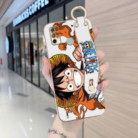 เคสใส่โทรศัพท์สำหรับ Tecno Spark 8C Spark Go 2020 Spark Go 2023การ์ตูน Lufei หัวเราะสายรัดข้อมือเคสโทรศัพท์เคสป้องกันนุ่มหรูหราชุบโลหะด้วยไฟฟ้า