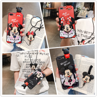 เคสมือถือสำหรับ Huawei Y7โปร2018 Y7ไพรม์2018 Y7 2018 Huawei Y7 Prime Y7 2017 Huawei Y7โปร2019 Y7ดีไซน์ใหม่ MinnieMouse เคสหลังซิลิโคนเคสหลังตุ๊กตา MickeyMouse พร้อมสายคล้อง