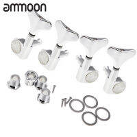 [okoogee]4 Chrome Sealed Tuning Pegs Tuners Machine Heads for Bass Guitar 2L+2R