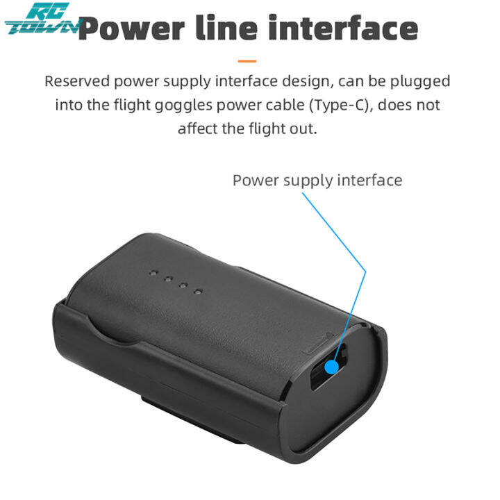 rctown-100-ของแท้แว่นตากันลมสำหรับเที่ยวบินคลิปหลังสายไฟกับแบตเตอรี่ใช้ได้กับ-dji-avata-แว่นตา2ชิ้นอุปกรณ์เสริม