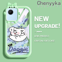 เคส Chenyyka สำหรับ Realme C30 C30s Narzo 50i Prime Case การ์ตูนน่ารักลายสุนัขน่ารักสีสันสดใสเลนส์กล้องถ่ายรูปแบบนิ่มมอนสเตอร์น้อยน่ารักเคสซิลิโคนโปร่งใสกันกระแทกแบบใสง่าย