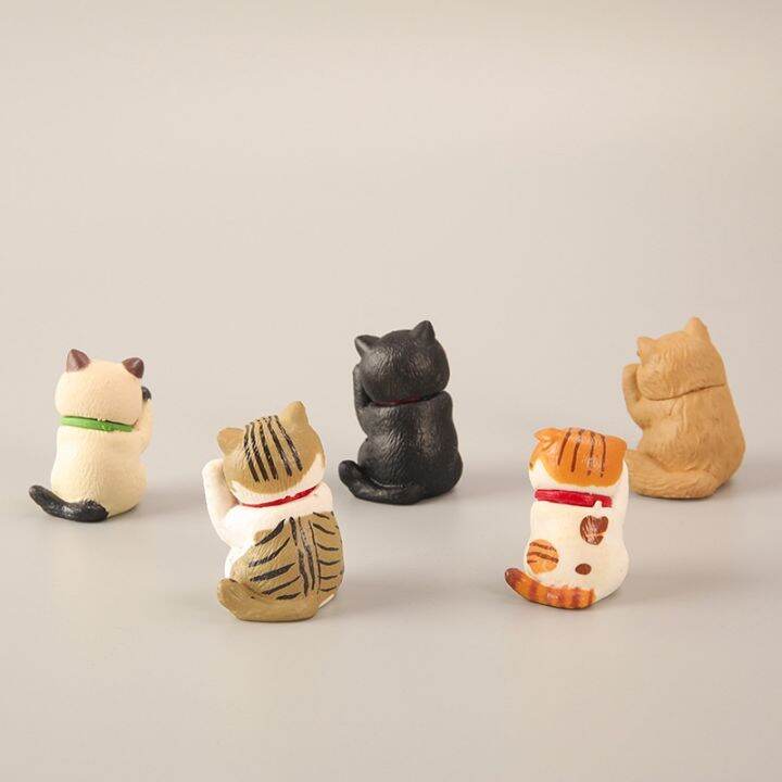 สินค้าใหม่-lucky-cat-แมวกวัก-โมเดล-ฟิกเกอร์-เซ็ต-5-ตัว-ขนาด-4cm-แมวจิ๋ว-แมวนำโชค-โมเดลแมวกวัก-ใช้ตกแต่ง