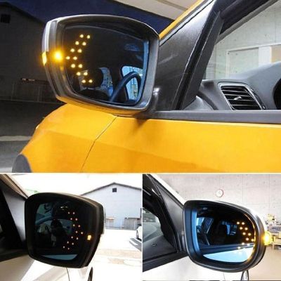 【CW】2pcs 14 SMD Car Turn Signals Arrow Panel LED Turning Light for Car Auto Rear View Mirror Indicator Turn Signal Lamp Accessories