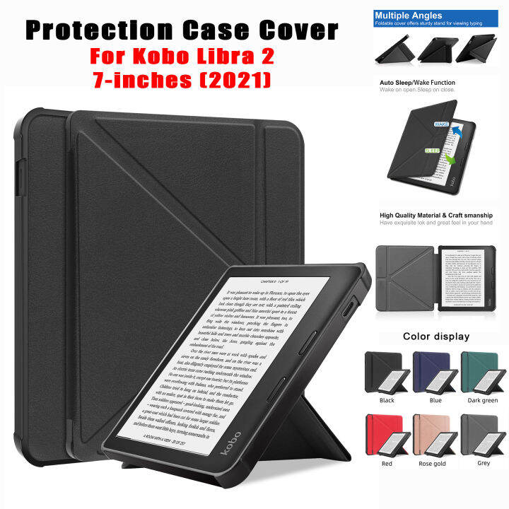 เคสสำหรับ Amazon Kobo Libra 2 (2021) 7.0 "อุปกรณ์อ่านอีบุ๊คสีทึบแฟชั่น