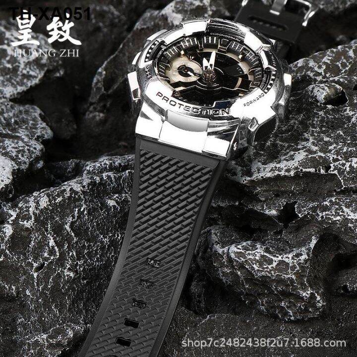 substitute-suitable-for-g-shock-watch-gm-110-steel-cannon-resin-waterproof-silicone-strap