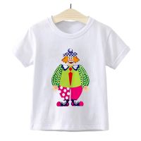 Children Cartoon Printing Funny T Shirt Boys Girls Clown Harajuku Short Sleeve Tops 2021 New Kids Casual Clothes T-shirt,YKP187