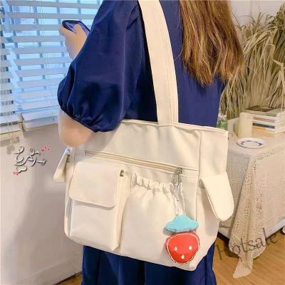 【hot sale】✺♚ C16 bag women student class bag new canvas shoulder bag commuter Handbag women large capacity tote bag