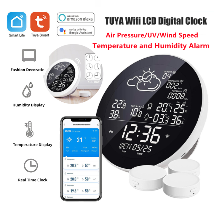 E Life Smart Store TUYA Wifi LCD Digital Clock Temperature Humidity