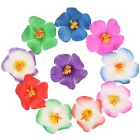 【DT】 hot  10 Pcs Simulated Hibiscus Flower DIY Flowers Heads Artificial Crafts Material Bulk Mini Headdress Fake