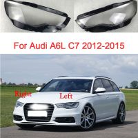 กระจกไฟหน้ารถสำหรับ A6 Audi A6L C7 2012 2013 2014 2015ฝาปิดเลนส์รถยนต์เรียงความโปร่งใส PVC ตัวครอบไฟหน้า