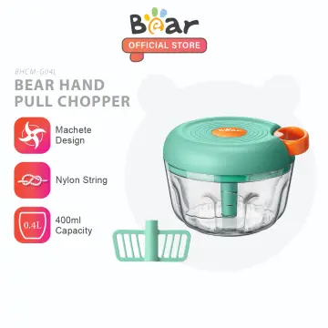 Manual Food Chopper, Hand Pull String Onion Chopper, Dishwasher Safe Food  Mincer, No BPA Food Grade Material, 2.5 Cups 0.6L