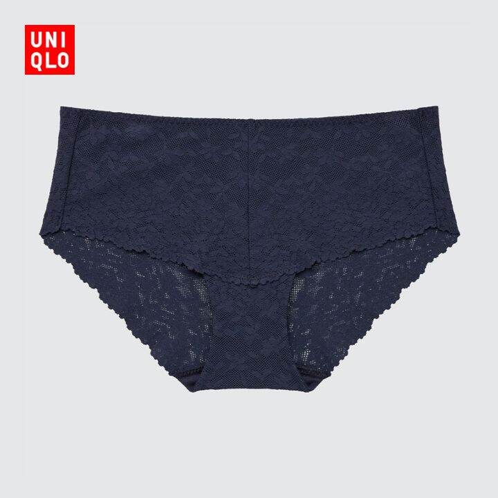 uniqlopmic-กางเกงขาสั้นสตรี-สามเหลี่ยมเอวต่ำกางเกงในลูกไม้-450475-uniqlo