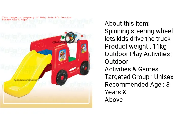 little tikes fire truck activity gym