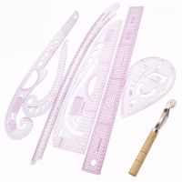 【CW】 7Pcs/Set Ruler Measuring Sewing Yardstick Sleeve Arm French Set Cutting Paddle Whee