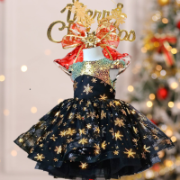 Christmas cotume แฟนซีสาวชุดเลื่อม Snowflake พิมพ์ชุดราตรี4 6 8 10T เด็กฮาโลวีน disfraz tull Tutu ชุด...