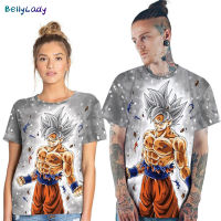 เสื้อยืด Lengan Pendek Musim Panas สำหรับผู้ชายผู้หญิง3d ลายการ์ตูนเสื้อสวมหัวเข้ารูปพอดี