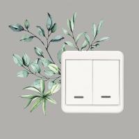 Premium Wall Decal Ornamental Easy to Apply Colorful Peony Rose Flower Switch Wall Paper Power Points  Switches Savers